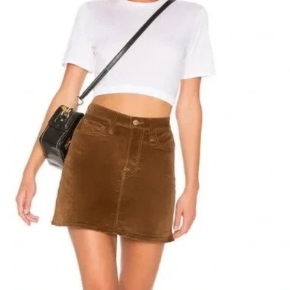 FRAME Brown Corduroy Mini Skirt Womens 28 High Rise Preppy Boho Whimsical NWT